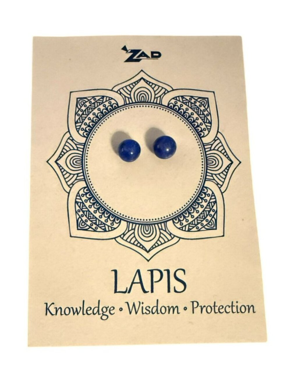 Lapis Lazuli Surgical Steel Post Stud Earrings By Zad
